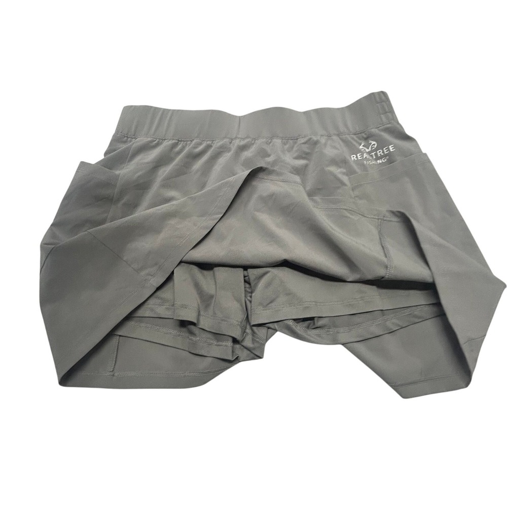 Realtree Fishing Skort Large Gray Quick Dry Built In Shorts Hiking Gorpcore